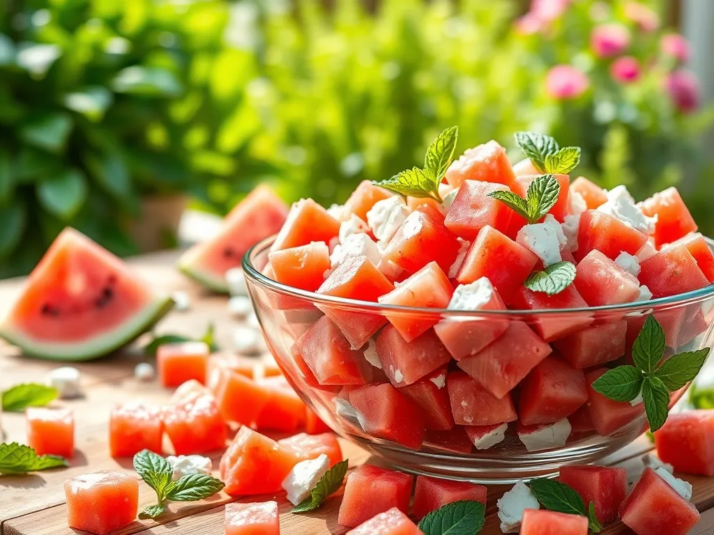 Sałatka z arbuzem i fetą: orzeźwiający przepis na letnie dni