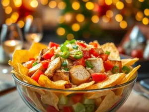 Sałatka z nachosami i kurczakiem: przepis na idealną imprezową przekąskę