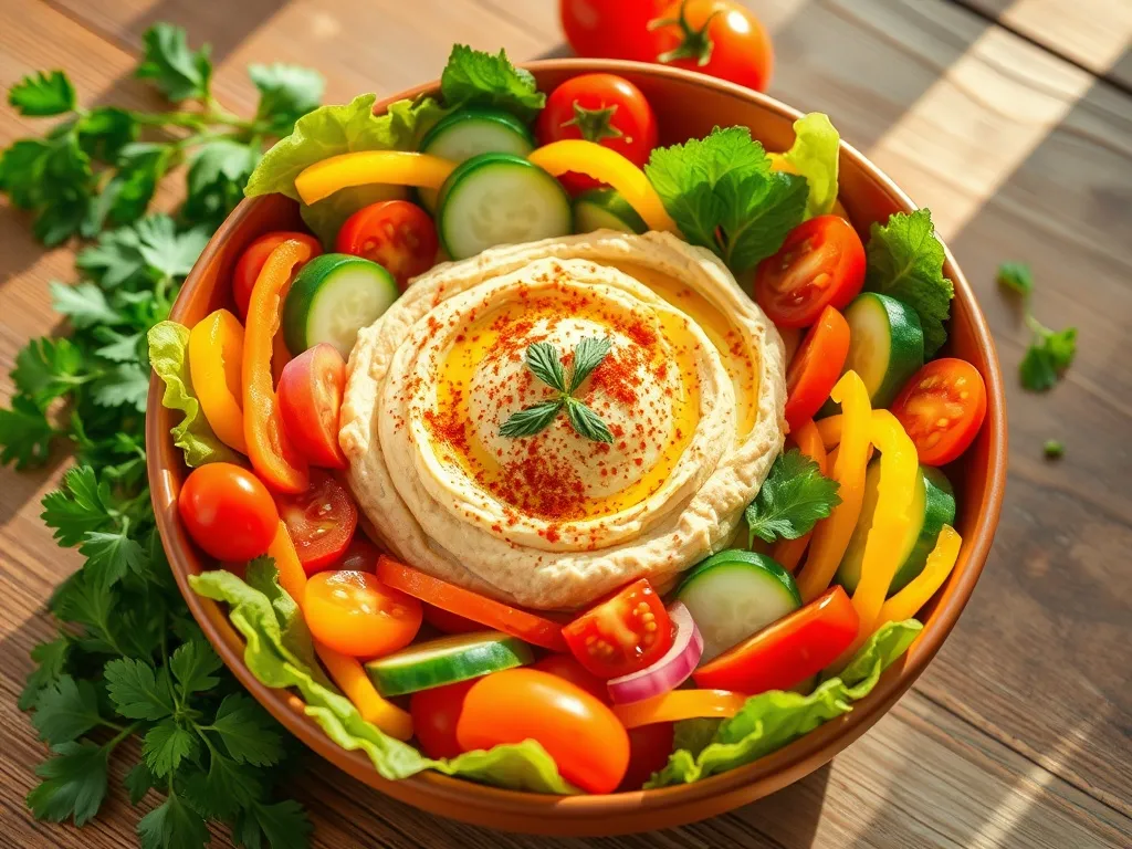 Sałatka z hummusem: przepis na zdrowy i pyszny posiłek