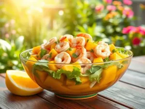 Sałatka z krewetkami i mango: przepis na orzeźwiające danie lata