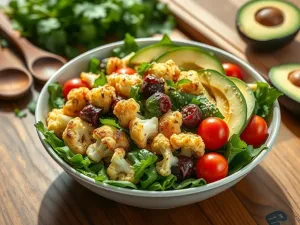 Sałatka z pieczonym kalafiorem: przepis na zdrową przekąskę