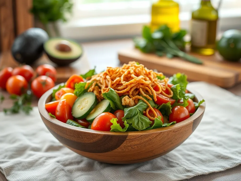 Sałatka z cebulką prażoną: przepis na pyszne danie na każdą okazję