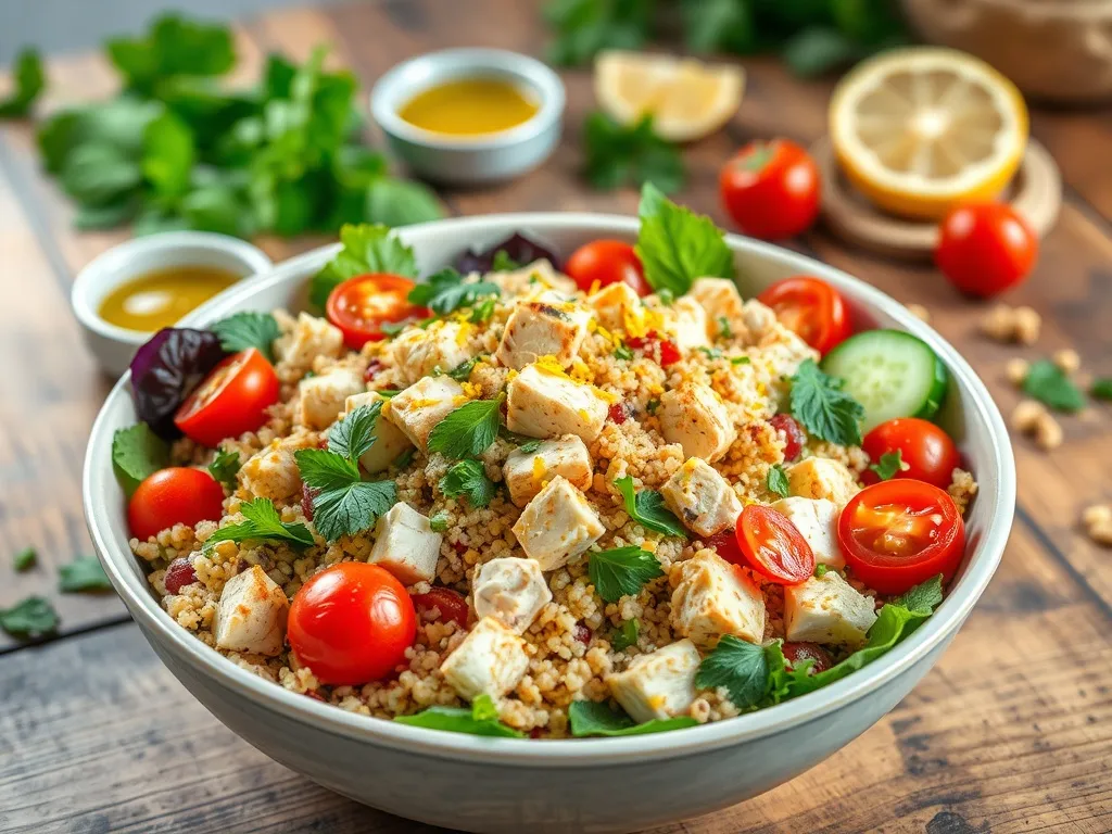 Sałatka z komosą ryżową i kurczakiem: przepis na zdrowy posiłek