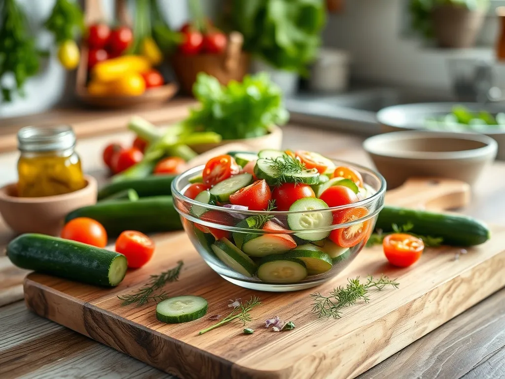 Prosta sałatka z ogórkiem kiszonym: szybki przepis na zdrową przekąskę