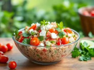 Sałatka z komosą ryżową i fetą: przepis na zdrowy posiłek!