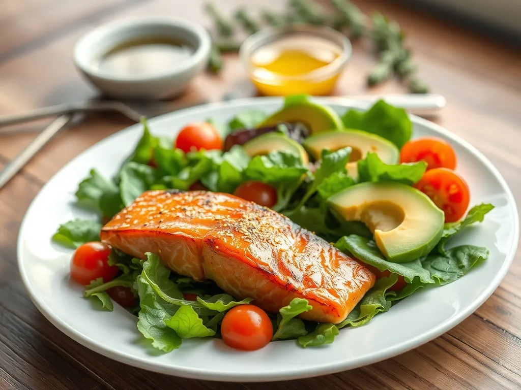 Sałatka z pieczonym łososiem i makaronem: przepis na zdrowy posiłek