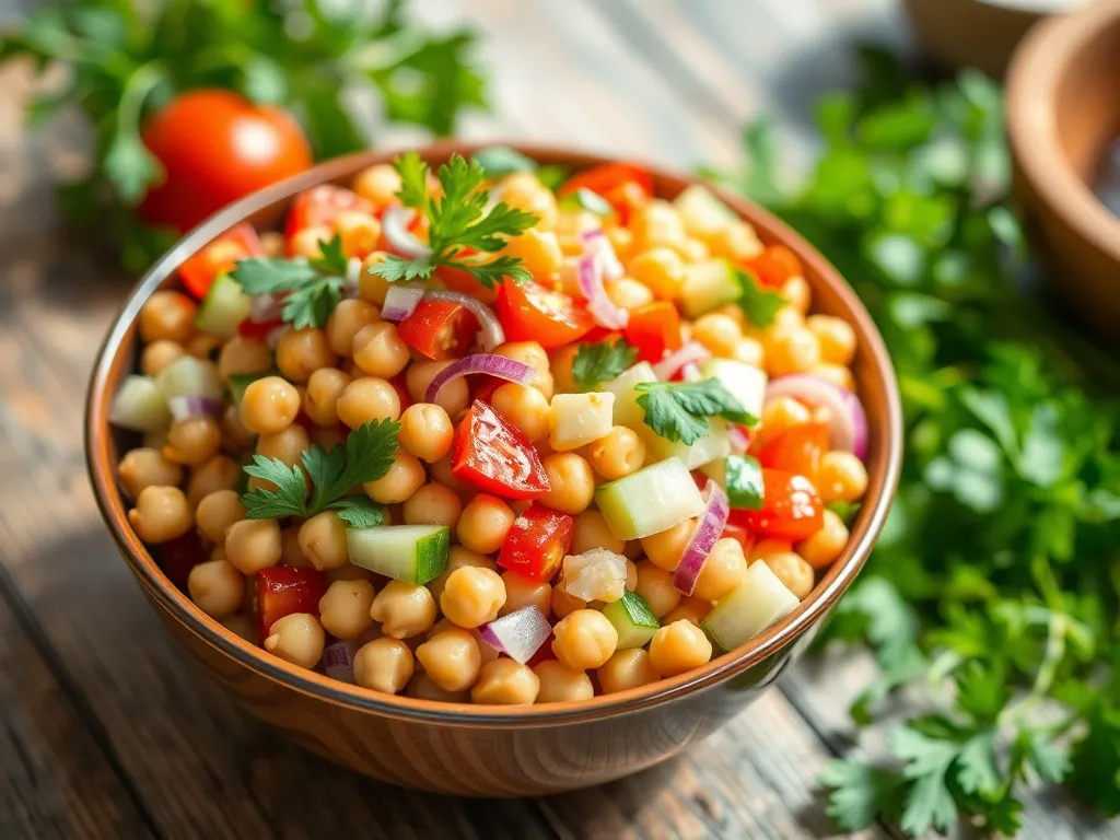 Sałatka z ciecierzycą: zdrowy przepis na białkową przekąskę