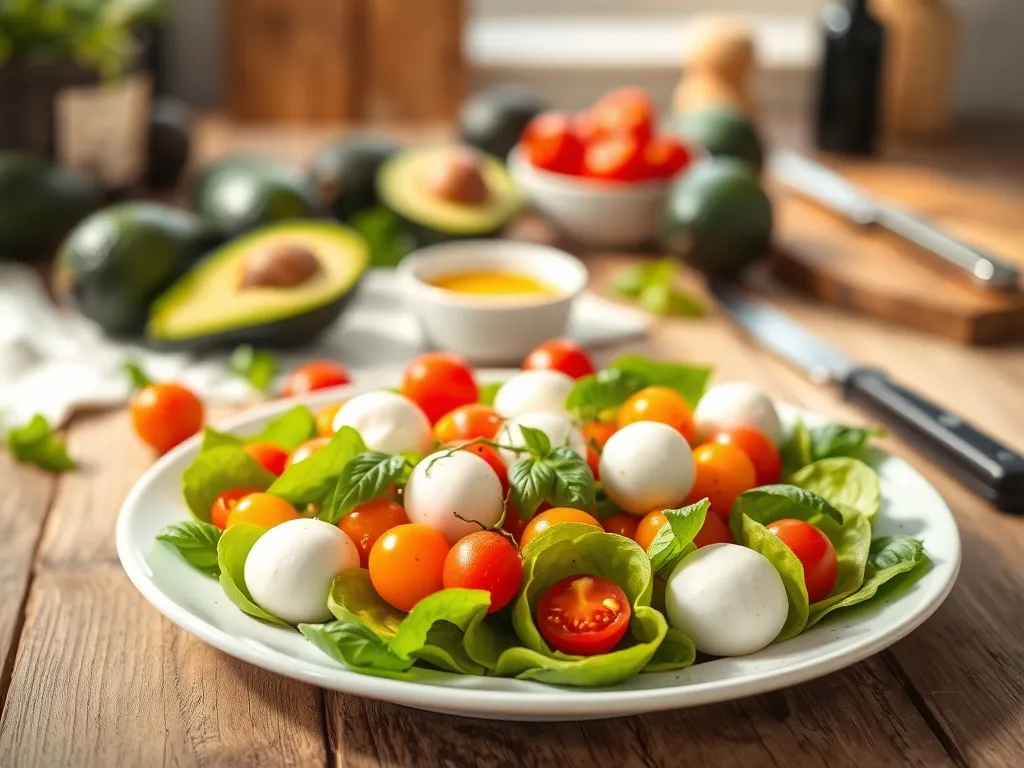 Sałatka z awokado i mozzarellą: przepis na zdrowe śniadanie