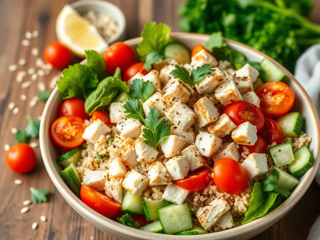 Sałatka z kurczakiem i kaszą bulgur: przepis na zdrowy posiłek