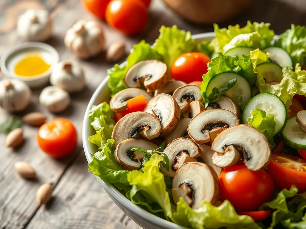 Lekka sałatka z pieczarkami: przepis na zdrową i szybką przekąskę