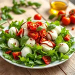 Sałatka z mozzarellą i suszonymi pomidorami: przepis na idealne danie