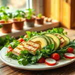 Sałatka z halloumi i awokado: przepis na zdrową przekąskę