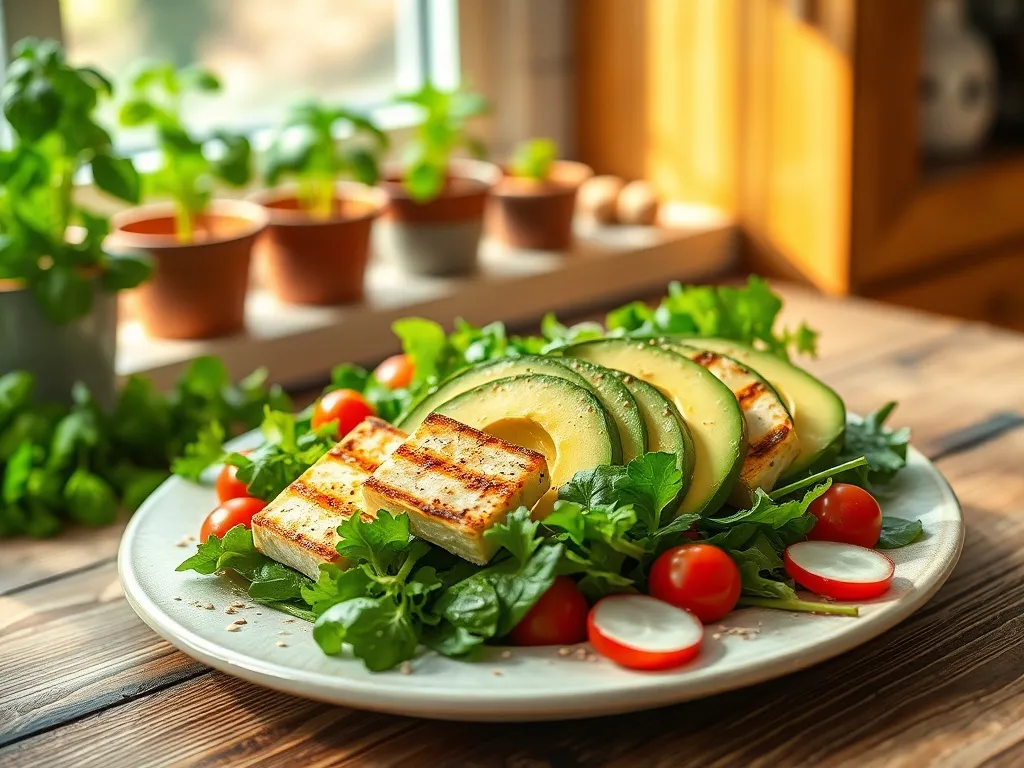 Sałatka z halloumi i awokado: przepis na zdrową przekąskę