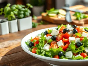 Szybka sałatka z serem feta: przepis na zdrową przekąskę