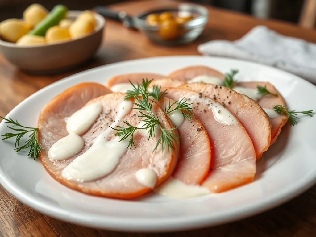 Szynka w sosie koperkowym: przepis na pyszne danie na obiad