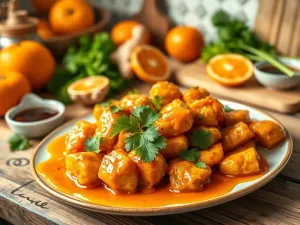 Kurczak w sosie pomarańczowym: przepis na pyszny obiad z imbirem