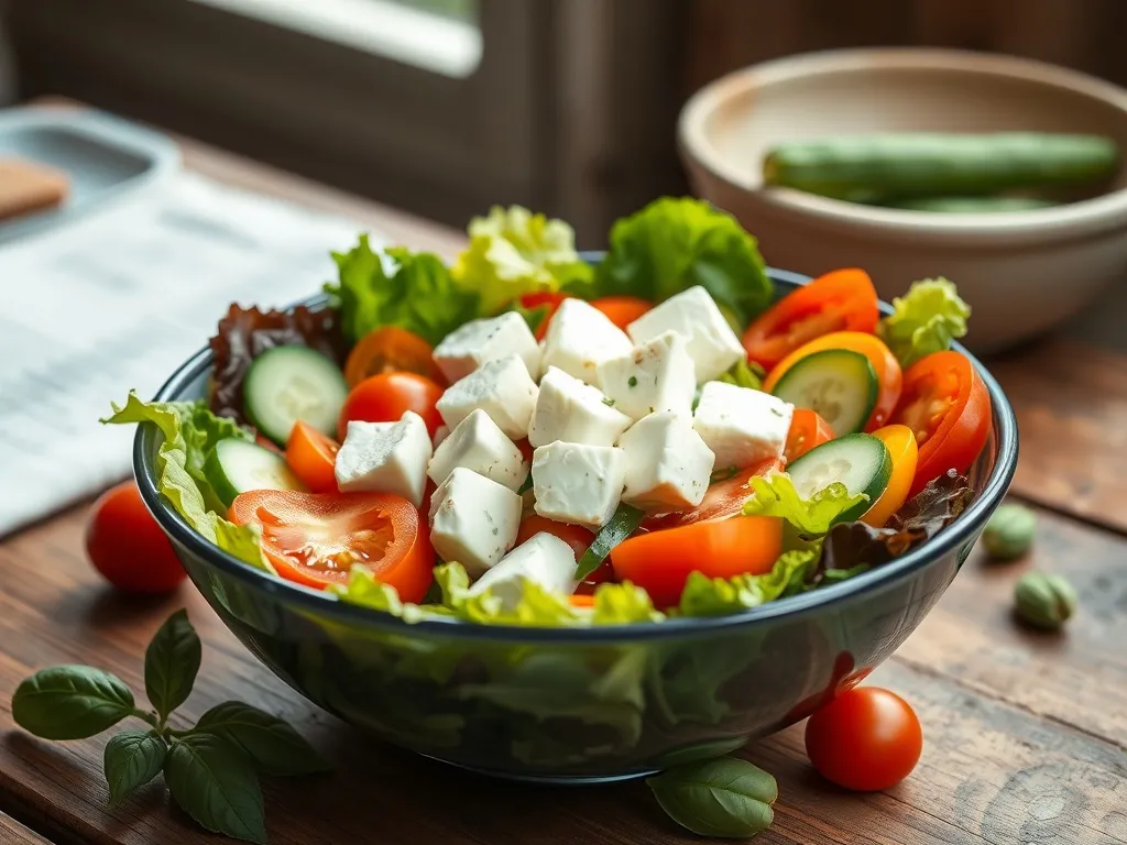 Sałatka z serem sałatkowym: przepis na zdrową i smaczną przekąskę