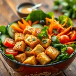 Sałatka z tofu smażonym: przepis na zdrowe danie w stylu Buddha bowl
