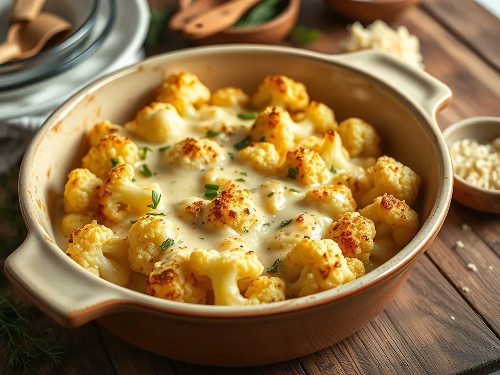 Kalafior w sosie serowym: przepis na pyszne danie zapiekane