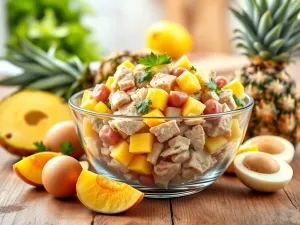 Sałatka z tuńczykiem i ananasem jajkiem: przepis na zdrową przekąskę