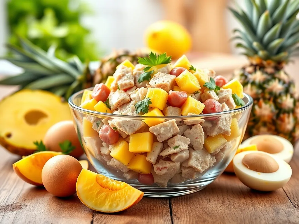 Sałatka z tuńczykiem i ananasem jajkiem: przepis na zdrową przekąskę