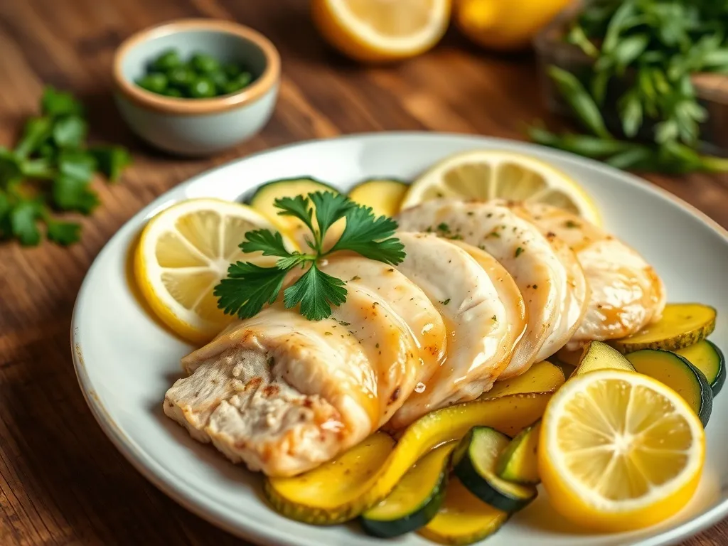 Kurczak w sosie cytrynowym: przepis na soczyste danie z cukinią