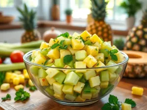 Sałatka z selerem i ananasem: przepis na orzeźwiającą przekąskę