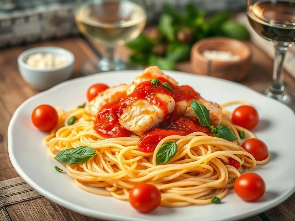 Makaron z łososiem w sosie pomidorowym: przepis na pyszne danie