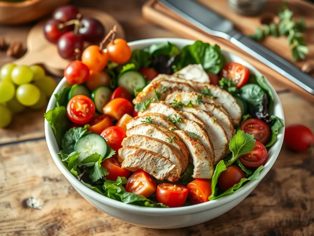 Sałatka z winogronami i kurczakiem: przepis na zdrową przekąskę