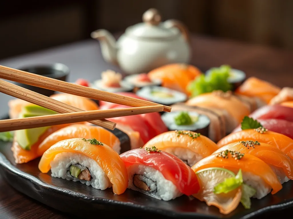 Jak jeść pałeczkami sushi?