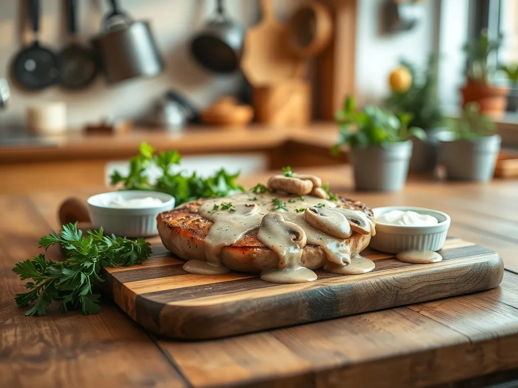 Schab w sosie śmietanowo-pieczarkowym: przepis krok po kroku
