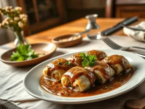 Gołąbki w sosie pieczarkowym: przepis na pyszne danie domowe