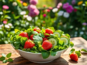 Sałatka z truskawkami: przepis na orzeźwiające danie na lato