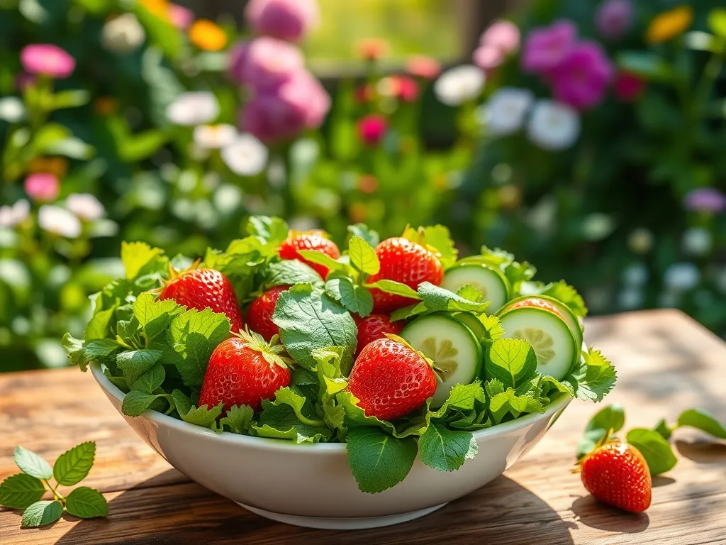 Sałatka z truskawkami: przepis na orzeźwiające danie na lato