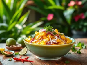 Tajska sałatka z mango i czerwonej cebuli: przepis na orzeźwienie