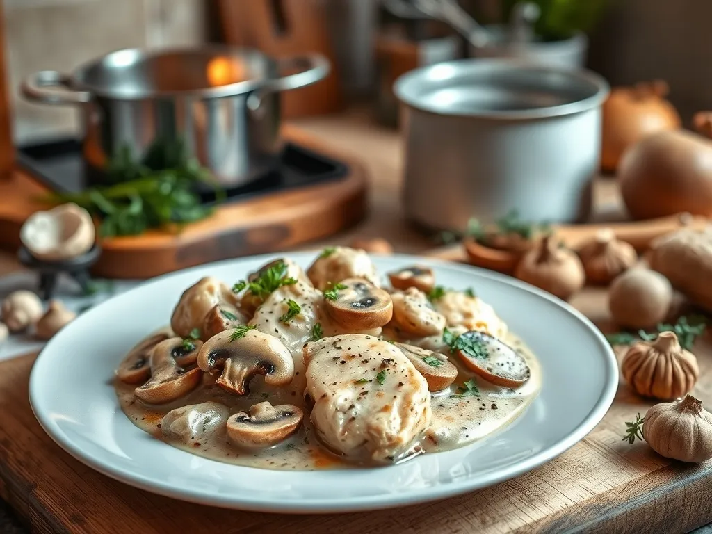 Kurczak w sosie grzybowym: przepis na pyszne danie na każdą okazję
