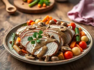 Polędwiczka wieprzowa w sosie pieczarkowym: przepis krok po kroku