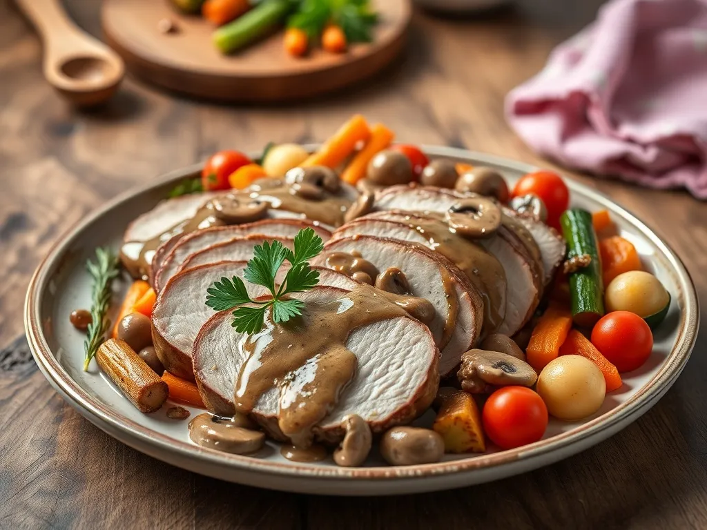 Polędwiczka wieprzowa w sosie pieczarkowym: przepis krok po kroku